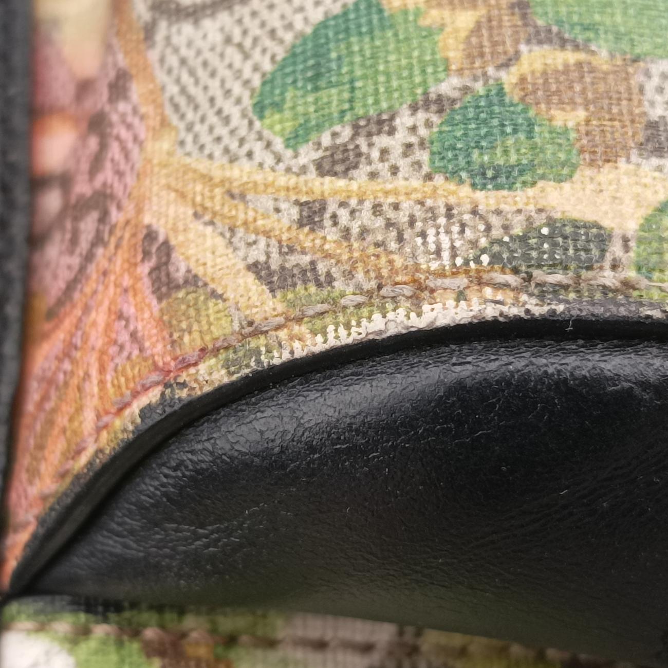 GG BloomsMulticolourPVC coated canvas x leatherF019036425GGブルームスマルチカラーPVCコーティングキャンバス×レザー406370F019036425