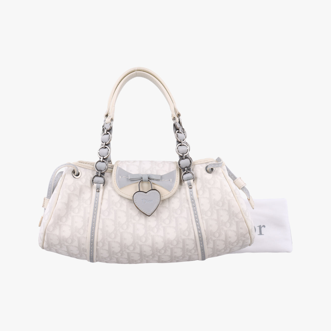 Trotter Romantic Chain HeartWhitepvc coated canvas07-BO-0037トロッター ロマンティック チェーン ハートホワイトpvcコーティングキャンバス07-BO-0037