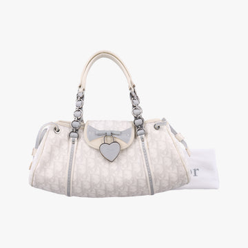 Trotter Romantic Chain HeartWhitepvc coated canvas07-BO-0037トロッター ロマンティック チェーン ハートホワイトpvcコーティングキャンバス07-BO-0037