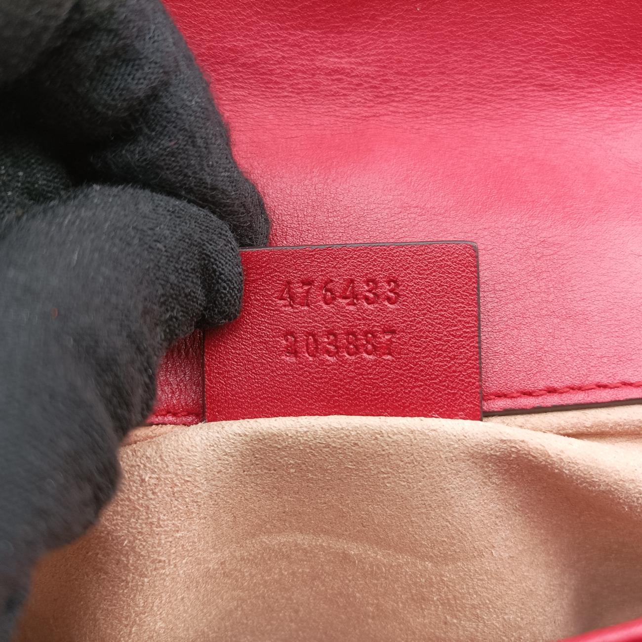 GG MarmontRedLeather476433GGマーモントレッドレザー476433