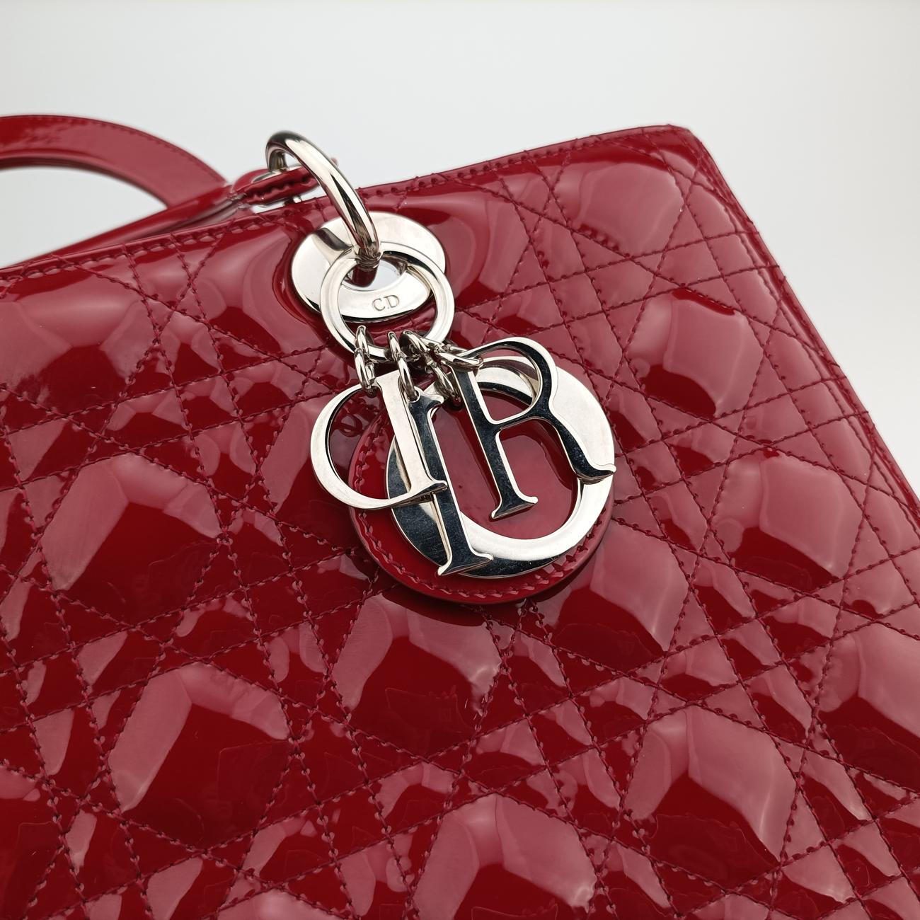 Lady DiorRedpatent16-BO-0135レディディオールレッドパテント16-BO-0135