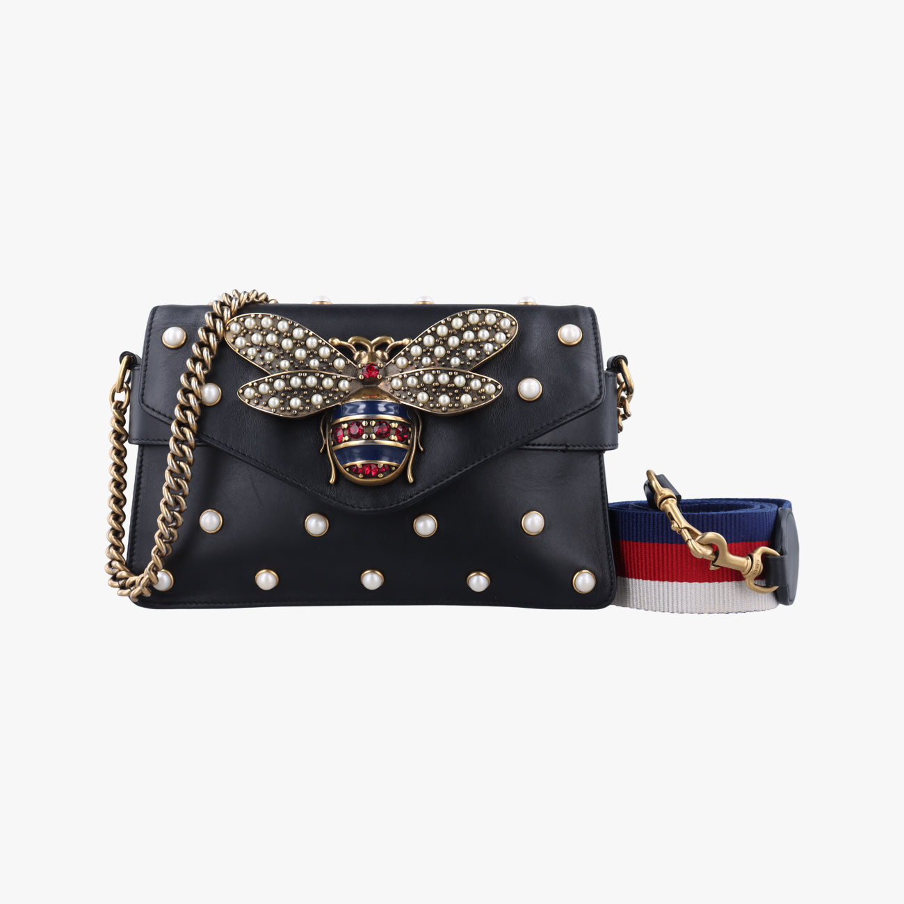 Broadway Pearl BeeBlackLeather453778H022812042ブロードウェイ パール ビーブラックレザー453778H022812042