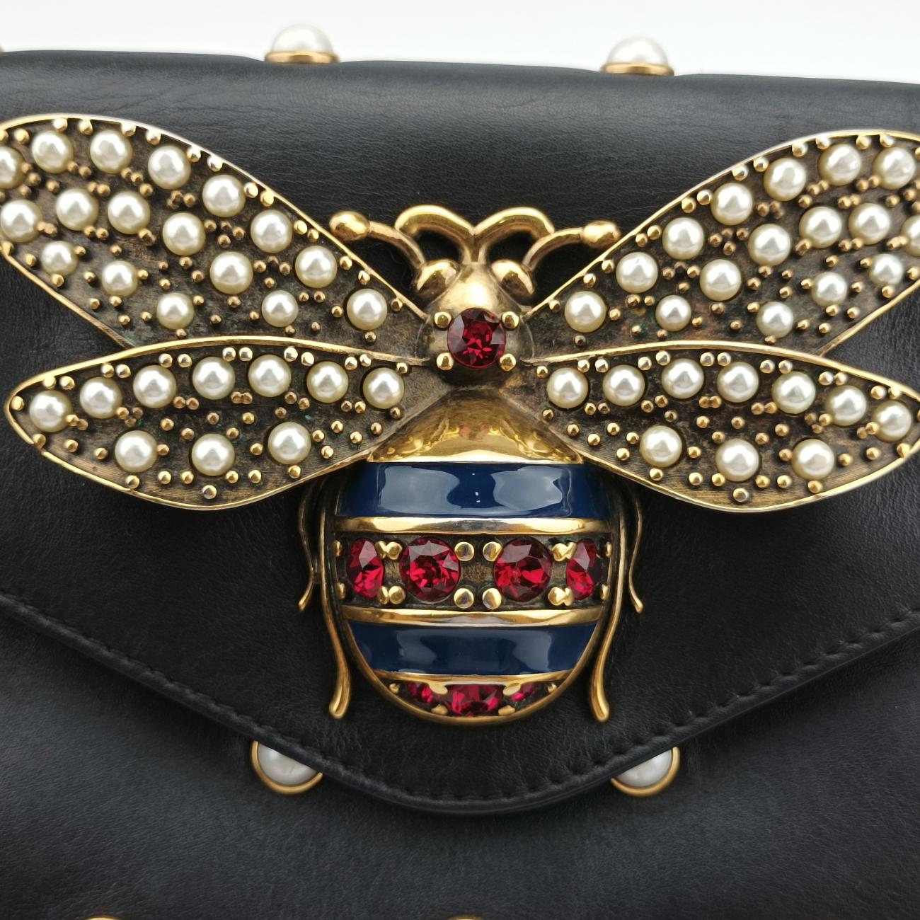 Broadway Pearl BeeBlackLeather453778H022812042ブロードウェイ パール ビーブラックレザー453778H022812042