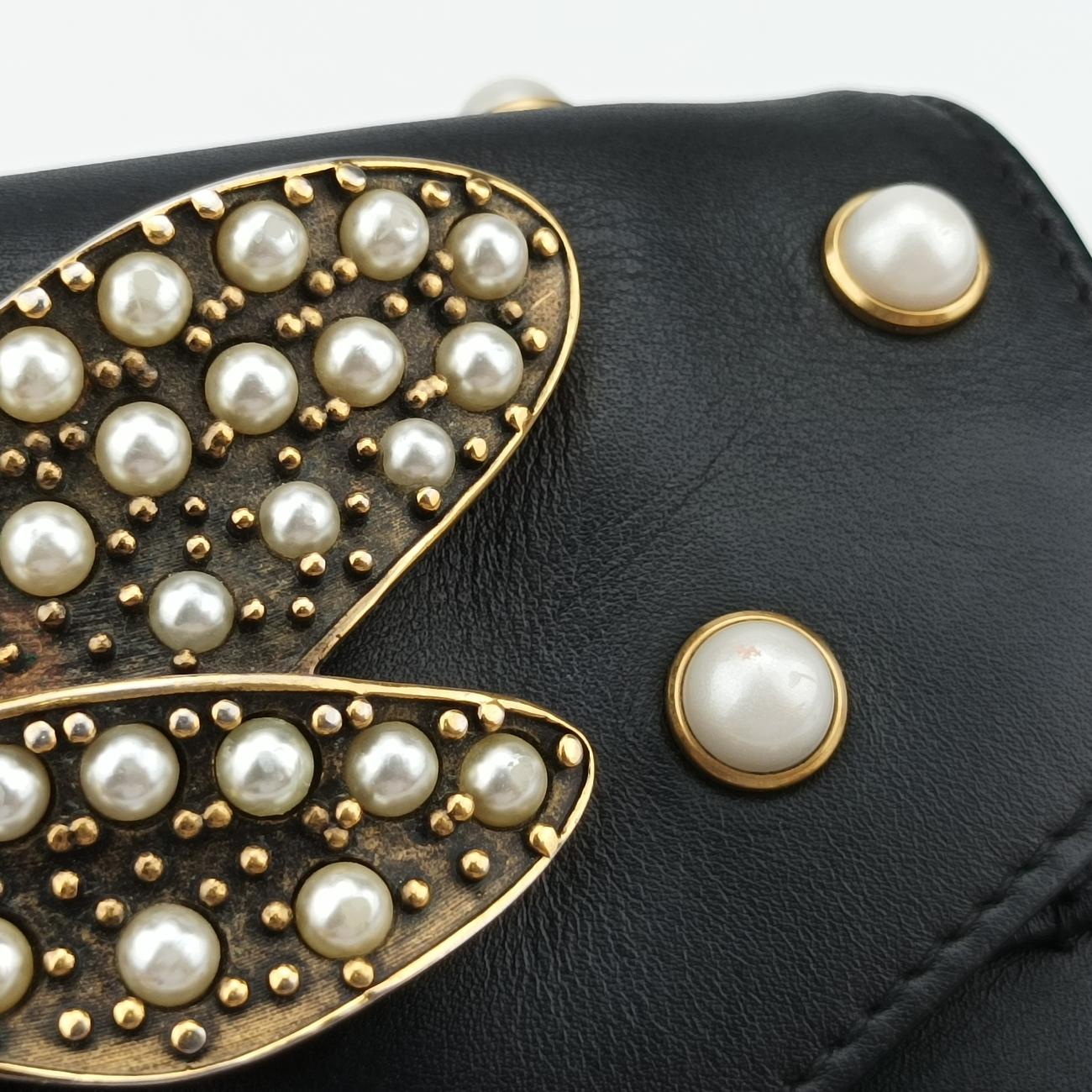 Broadway Pearl BeeBlackLeather453778H022812042ブロードウェイ パール ビーブラックレザー453778H022812042