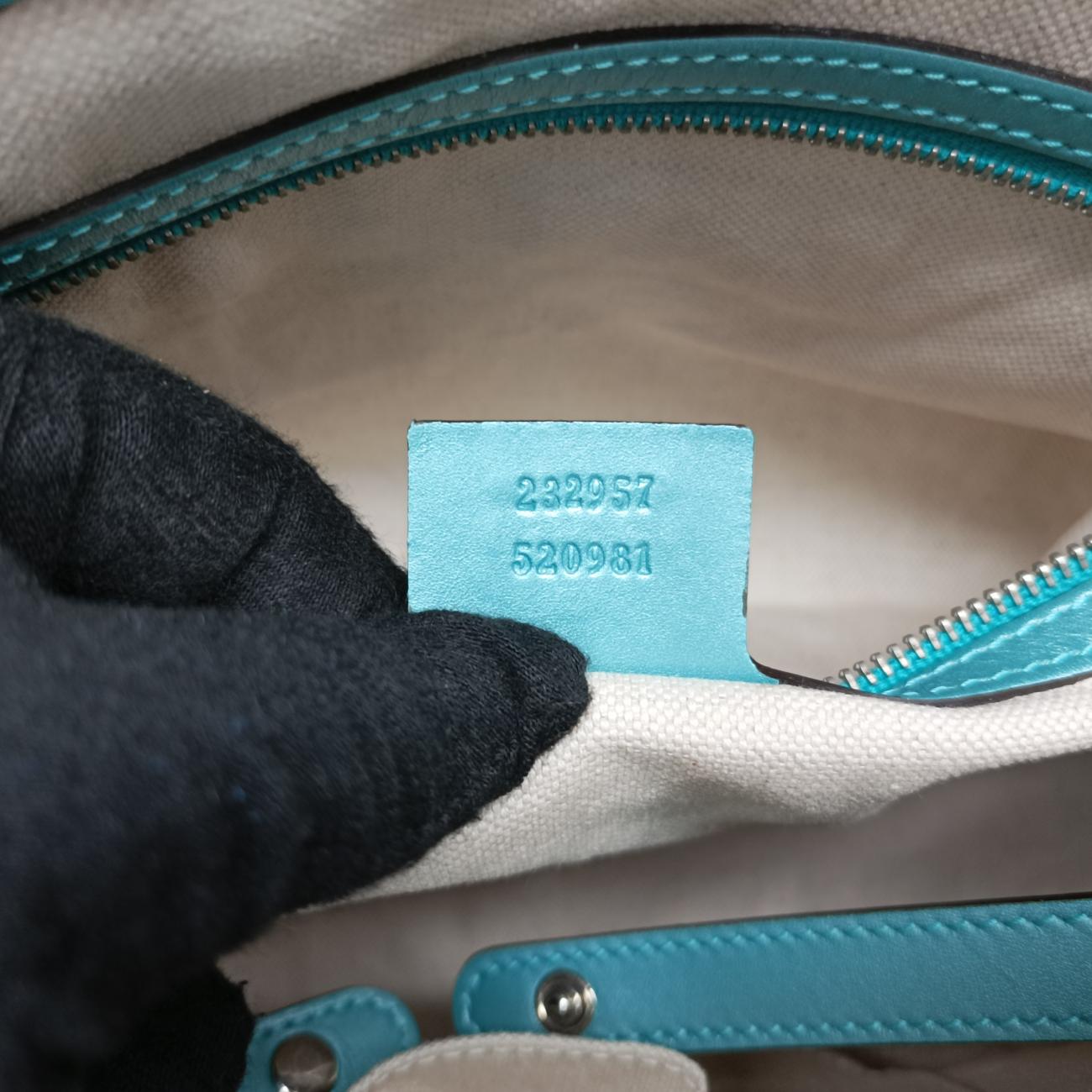 Guccissima GG TwinsBlueLeather232957G010770176グッチシマ GGツインズブルーレザー232957G010770176