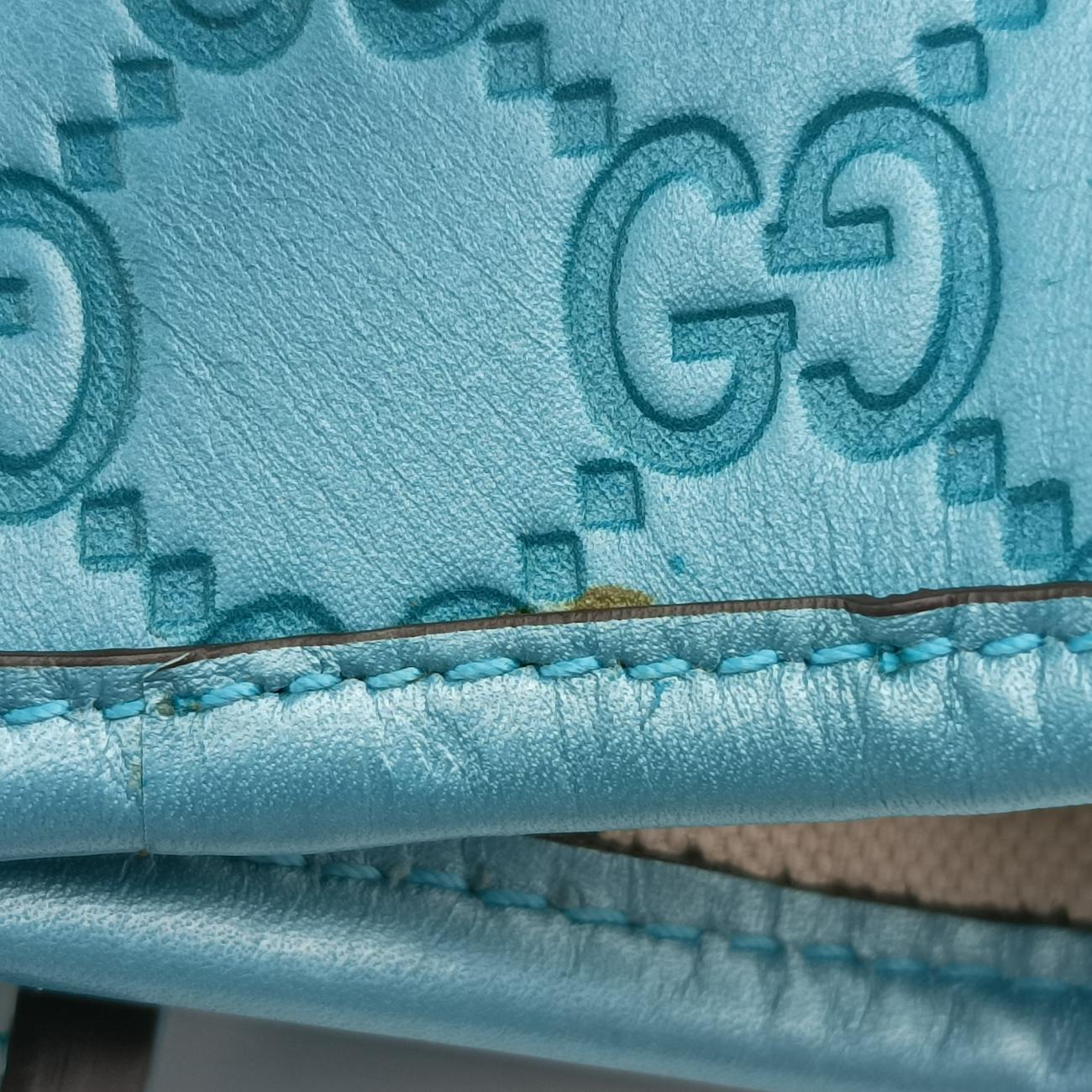 Guccissima GG TwinsBlueLeather232957G010770176グッチシマ GGツインズブルーレザー232957G010770176