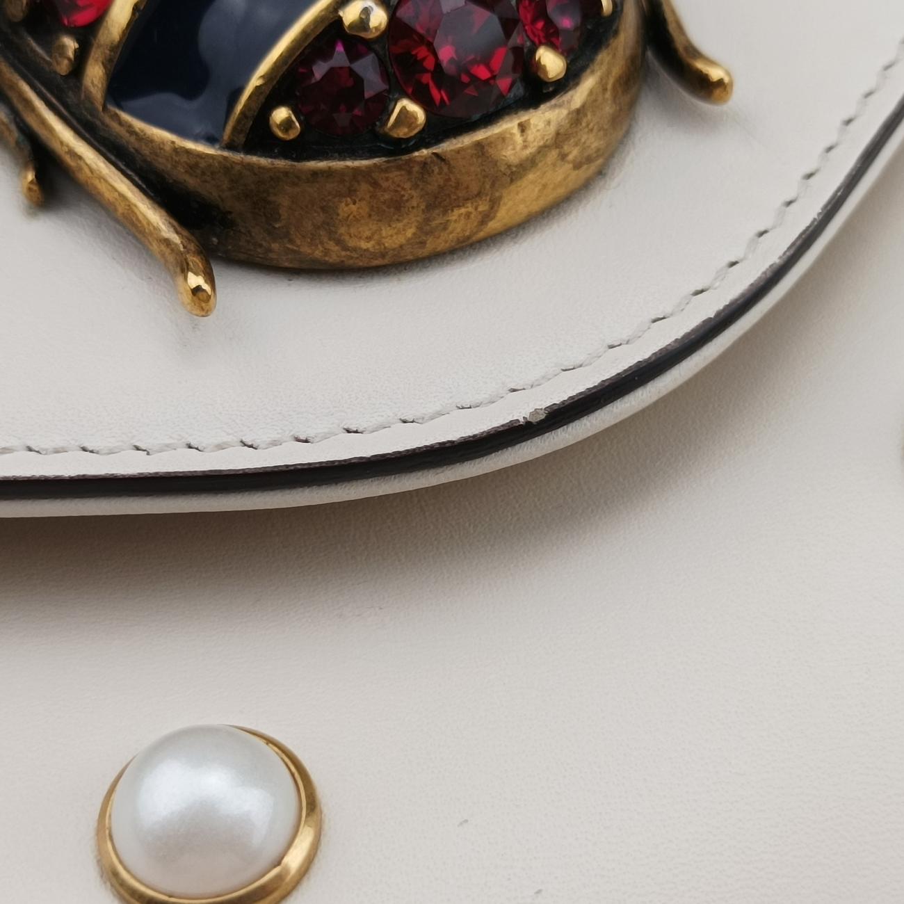 Broadway Pearl BeeWhiteLeather453778I023286789ブロードウェイ パール ビーホワイトレザー453778I023286789