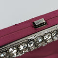 Satchel Bow Frame Chain ClutchPurpleSilkBU 4WB 240RS02サッチェル ボウフレーム チェーン クラッチパープルシルクBU 4WB 240RS02