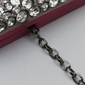 Satchel Bow Frame Chain ClutchPurpleSilkBU 4WB 240RS02サッチェル ボウフレーム チェーン クラッチパープルシルクBU 4WB 240RS02