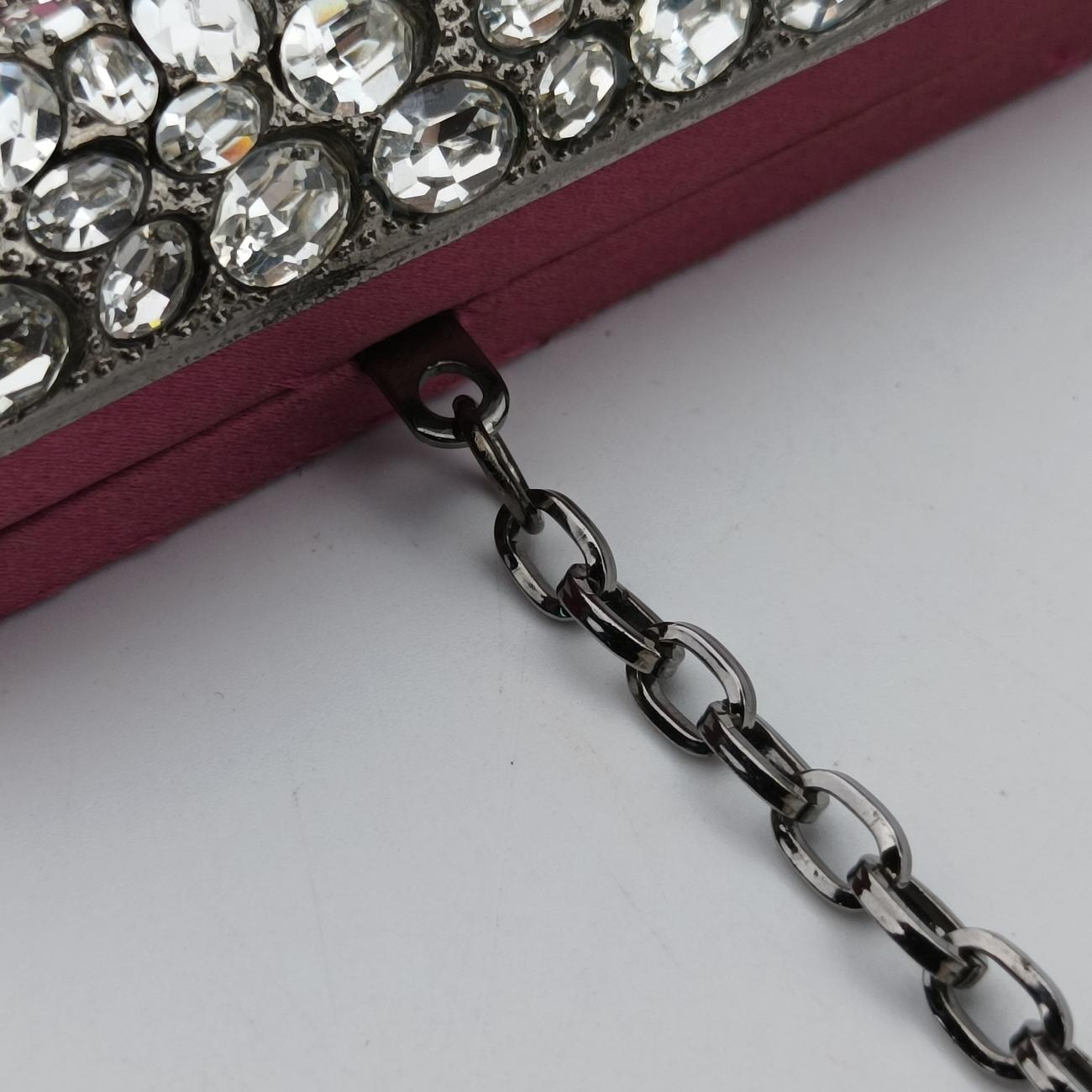Satchel Bow Frame Chain ClutchPurpleSilkBU 4WB 240RS02サッチェル ボウフレーム チェーン クラッチパープルシルクBU 4WB 240RS02