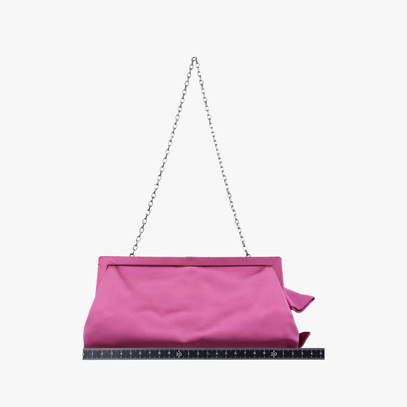 Satchel Bow Frame Chain ClutchPurpleSilkBU 4WB 240RS02サッチェル ボウフレーム チェーン クラッチパープルシルクBU 4WB 240RS02