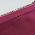 Satchel Bow Frame Chain ClutchPurpleSilkBU 4WB 240RS02サッチェル ボウフレーム チェーン クラッチパープルシルクBU 4WB 240RS02
