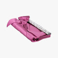 Satchel Bow Frame Chain ClutchPurpleSilkBU 4WB 240RS02サッチェル ボウフレーム チェーン クラッチパープルシルクBU 4WB 240RS02