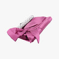 Satchel Bow Frame Chain ClutchPurpleSilkBU 4WB 240RS02サッチェル ボウフレーム チェーン クラッチパープルシルクBU 4WB 240RS02