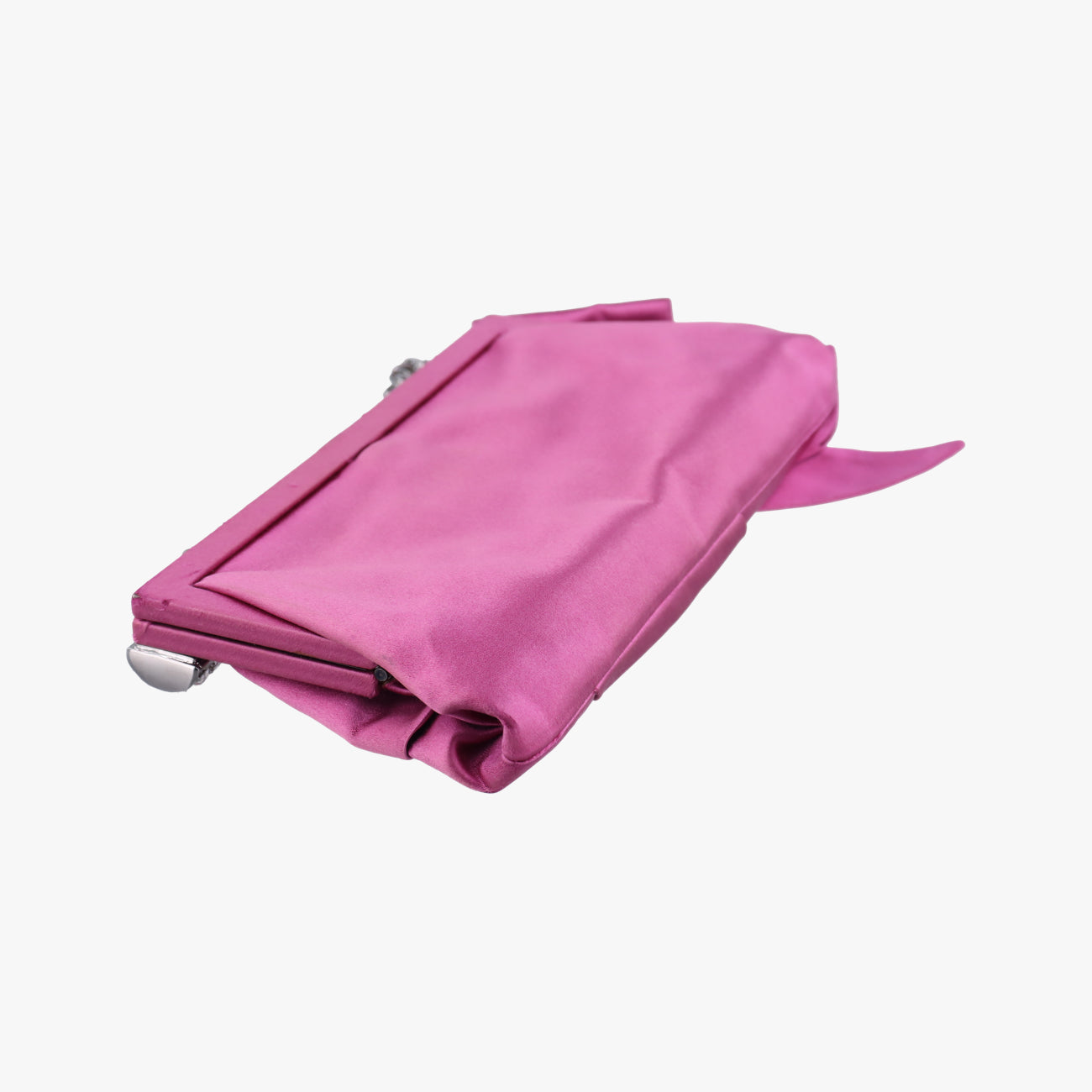 Satchel Bow Frame Chain ClutchPurpleSilkBU 4WB 240RS02サッチェル ボウフレーム チェーン クラッチパープルシルクBU 4WB 240RS02