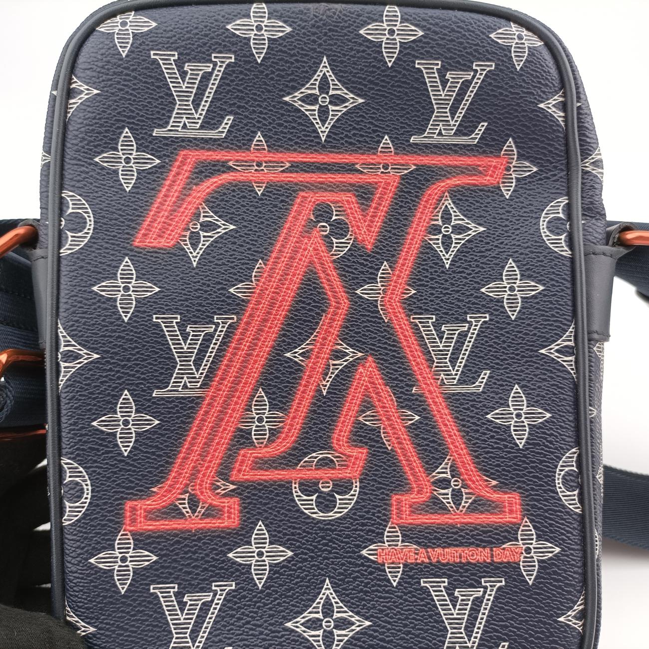 Upside Down Danube PMBLEU MARINE×CORAILMonogram InkM43678FO 2148アップサイドダウン ダヌーブPMブルー マリーン×コライユモノグラム インクM43678FO 2148