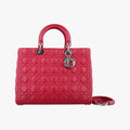 Lady DiorRedlambskin05-MA-1122レディディオールレッドラムスキン05-MA-1122