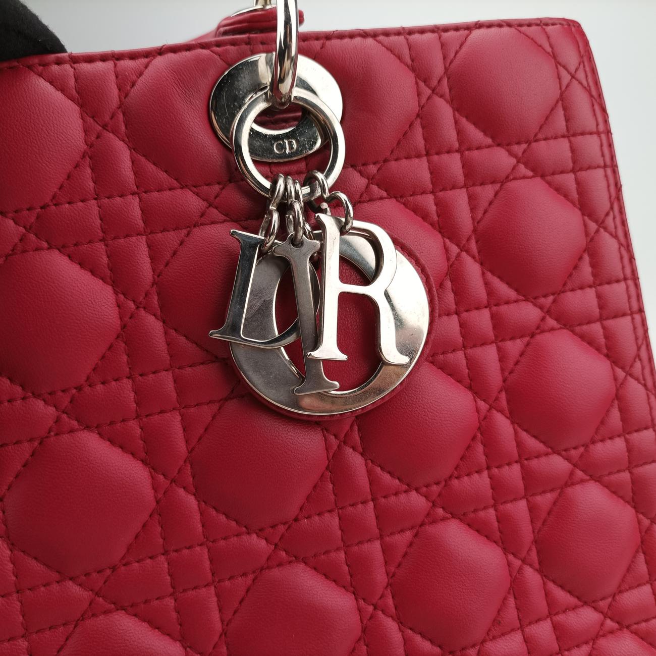 Lady DiorRedlambskin05-MA-1122レディディオールレッドラムスキン05-MA-1122