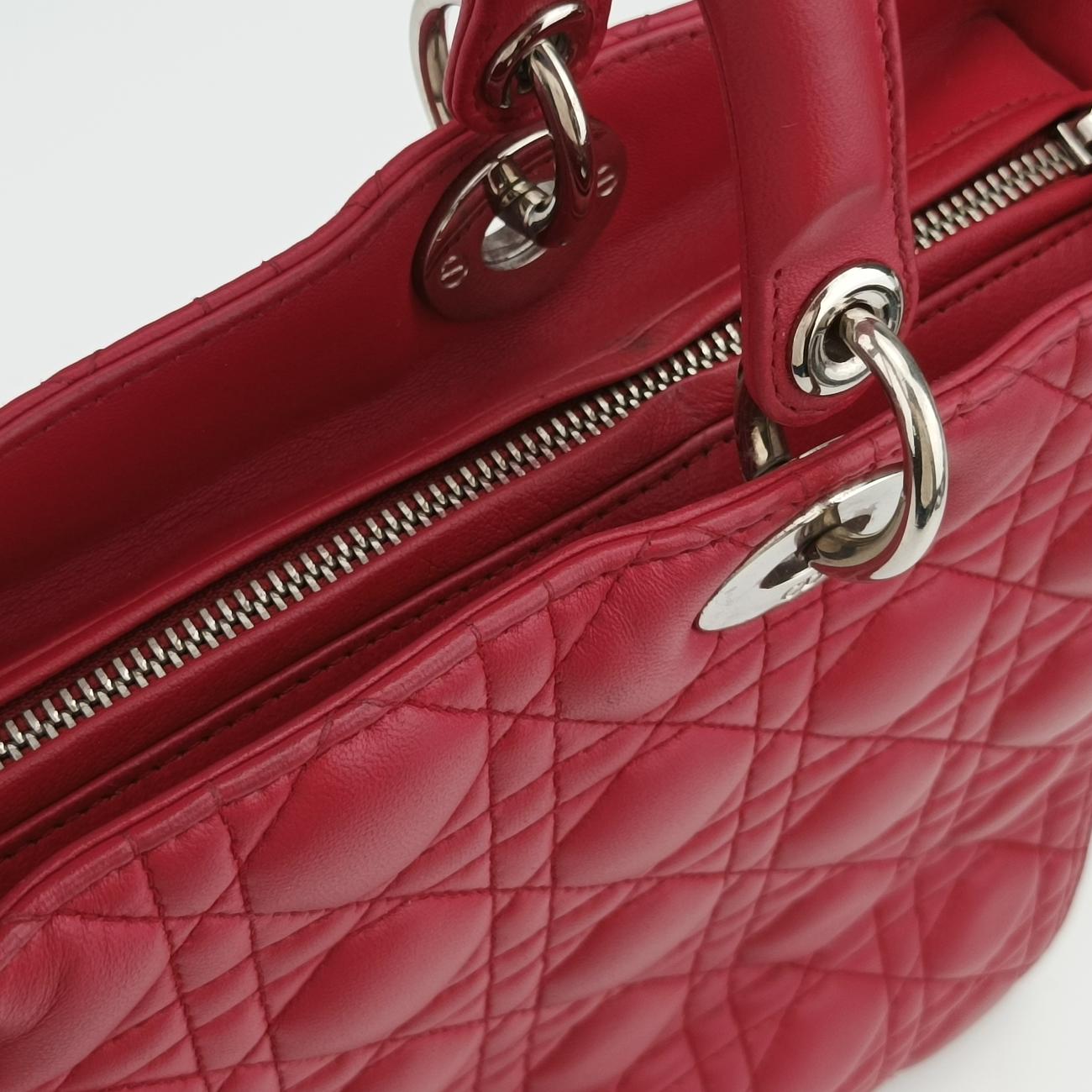 Lady DiorRedlambskin05-MA-1122レディディオールレッドラムスキン05-MA-1122