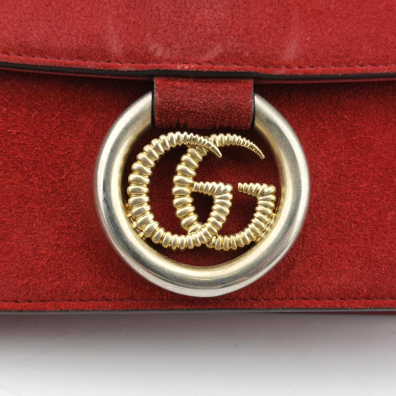 GG Ring GG MarmontRedsuede589474F029952825GGリング GGマーモントレッドスエード589474F029952825