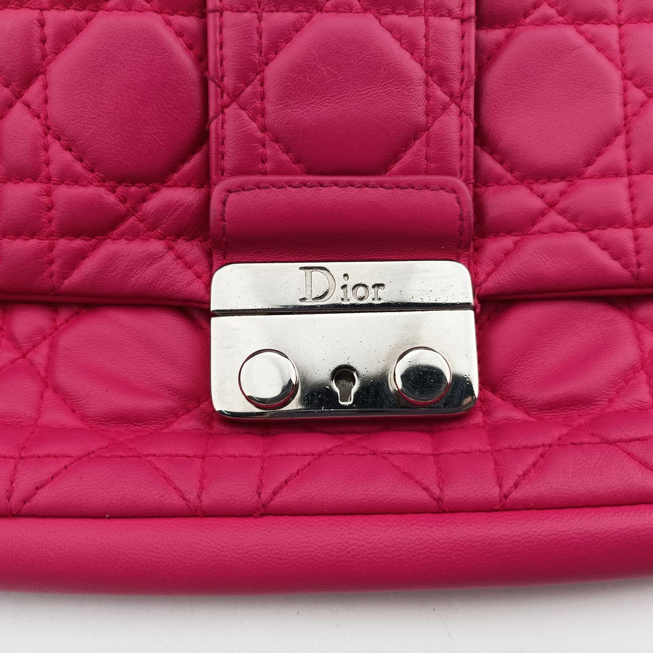 Miss Dior Cannage New LockRoselambskin03-LU-0142ミスディオール カナージュ ニューロックローズ レッドラムスキン03-LU-0142