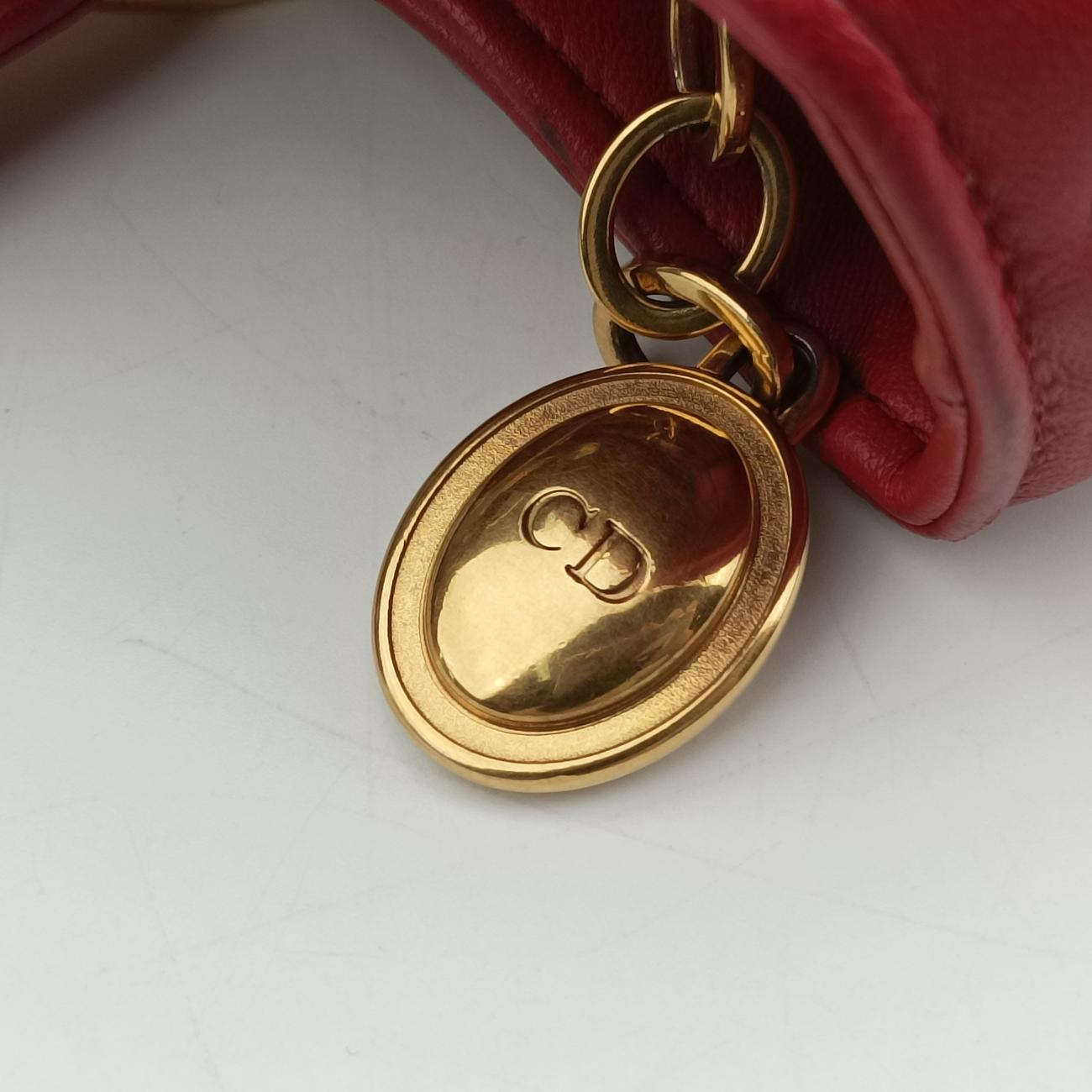 Lady DiorRedlambskin16-BO-0117レディディオールレッドラムスキン16-BO-0117