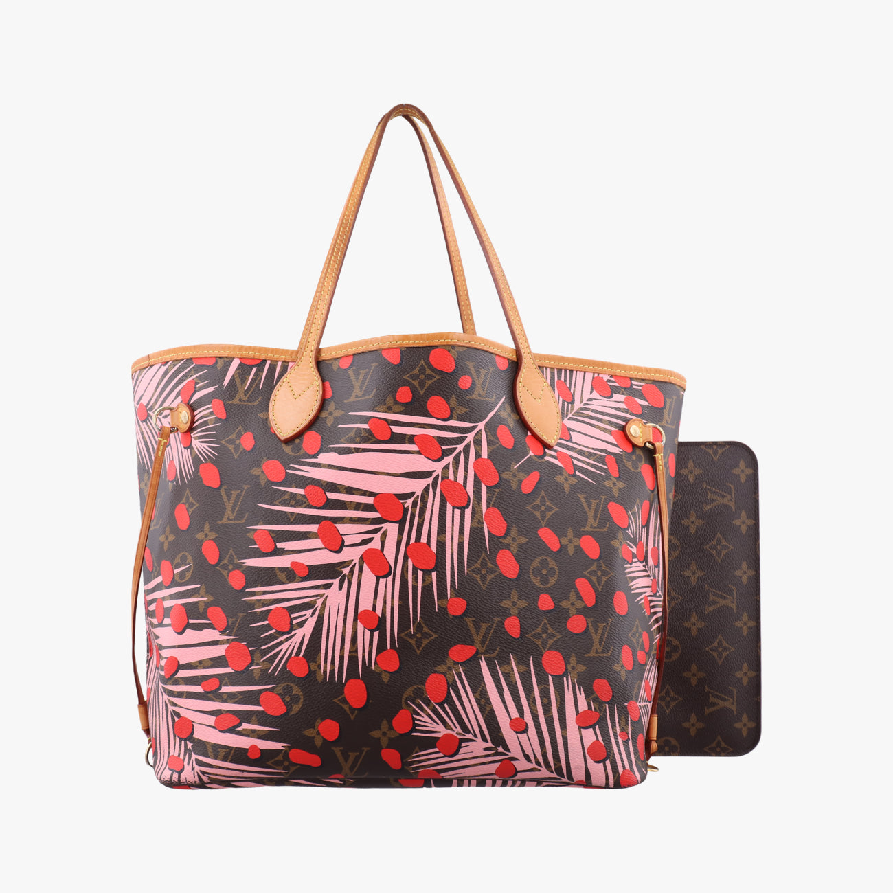 Neverfull MM Jungle DotMARRON×SUGAR PINK POPPYMonogram CanvasM41979AR0186ネヴァーフルMM ジャングルドットマロン×シュガー ピンク ポピーモノグラムキャンバスM41979AR0186