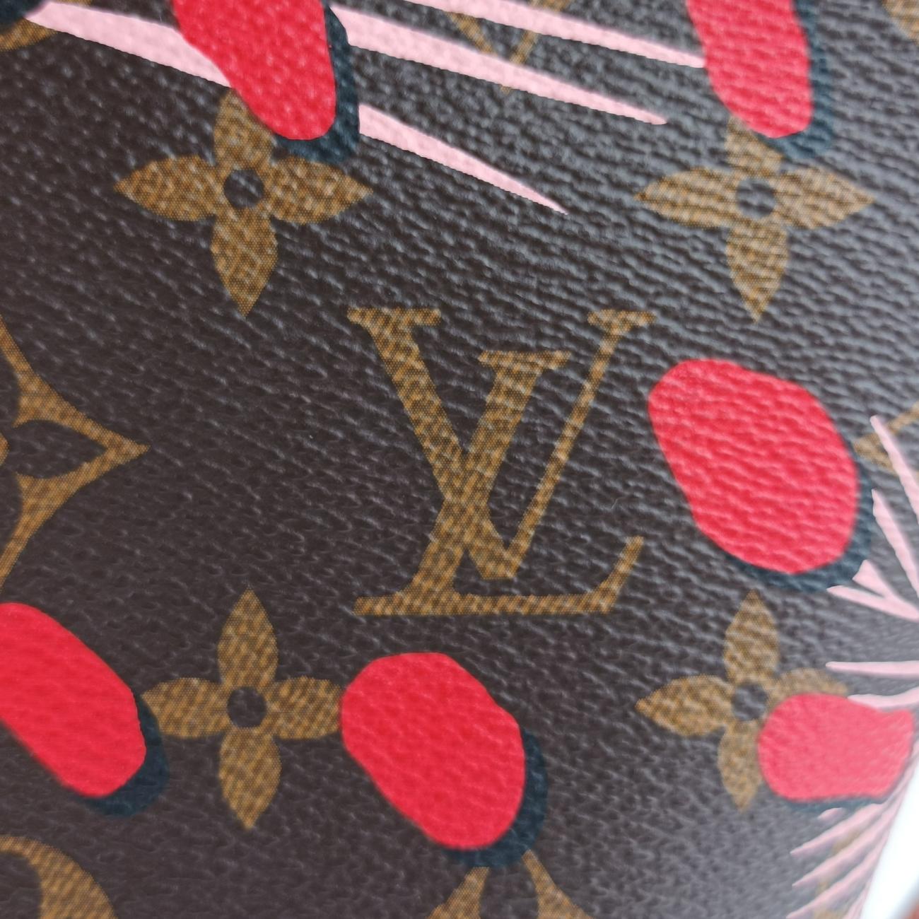Neverfull MM Jungle DotMARRON×SUGAR PINK POPPYMonogram CanvasM41979AR0186ネヴァーフルMM ジャングルドットマロン×シュガー ピンク ポピーモノグラムキャンバスM41979AR0186