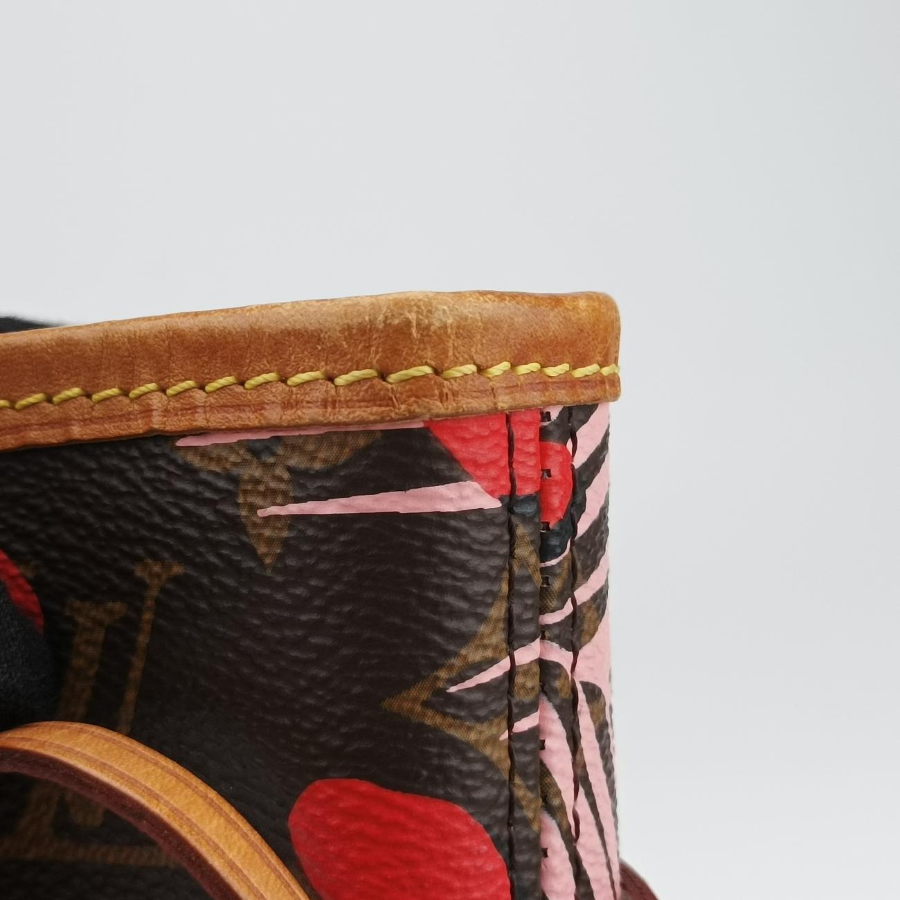 Neverfull MM Jungle DotMARRON×SUGAR PINK POPPYMonogram CanvasM41979AR0186ネヴァーフルMM ジャングルドットマロン×シュガー ピンク ポピーモノグラムキャンバスM41979AR0186