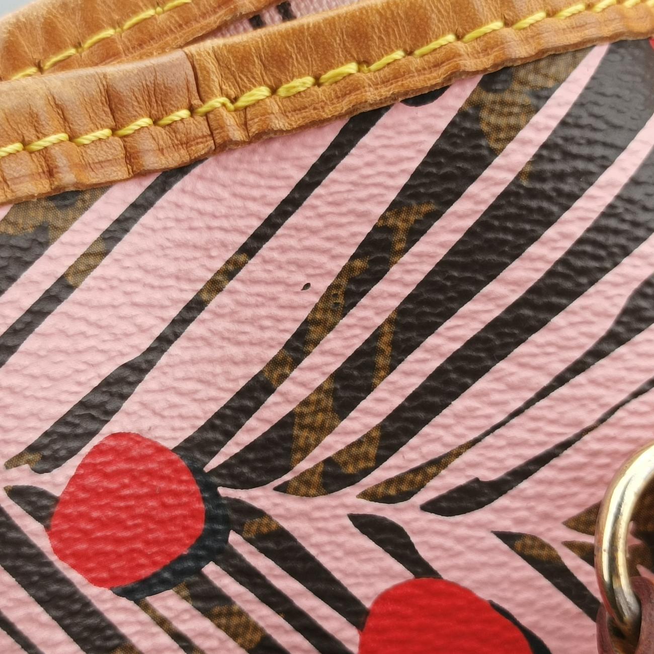 Neverfull MM Jungle DotMARRON×SUGAR PINK POPPYMonogram CanvasM41979AR0186ネヴァーフルMM ジャングルドットマロン×シュガー ピンク ポピーモノグラムキャンバスM41979AR0186