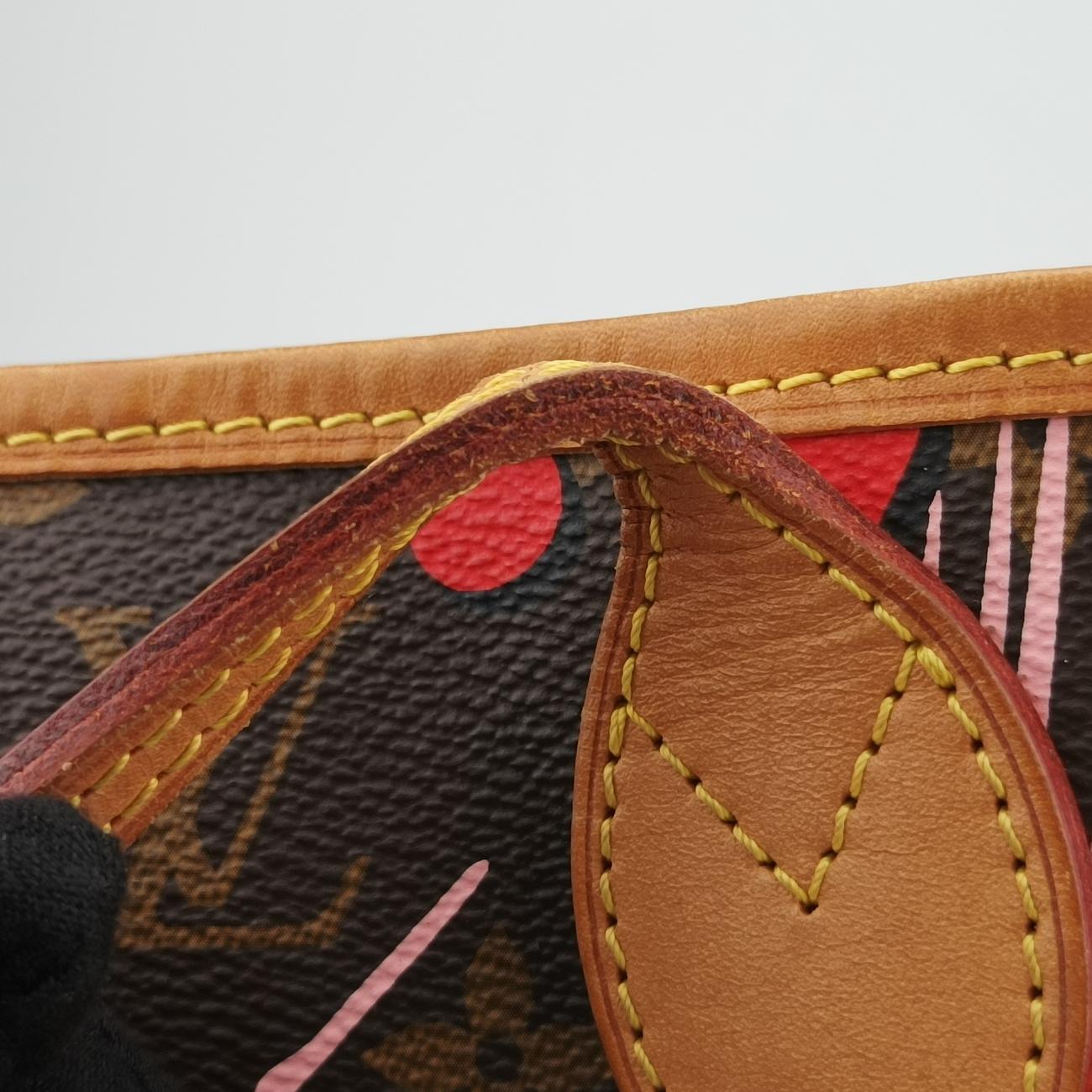Neverfull MM Jungle DotMARRON×SUGAR PINK POPPYMonogram CanvasM41979AR0186ネヴァーフルMM ジャングルドットマロン×シュガー ピンク ポピーモノグラムキャンバスM41979AR0186