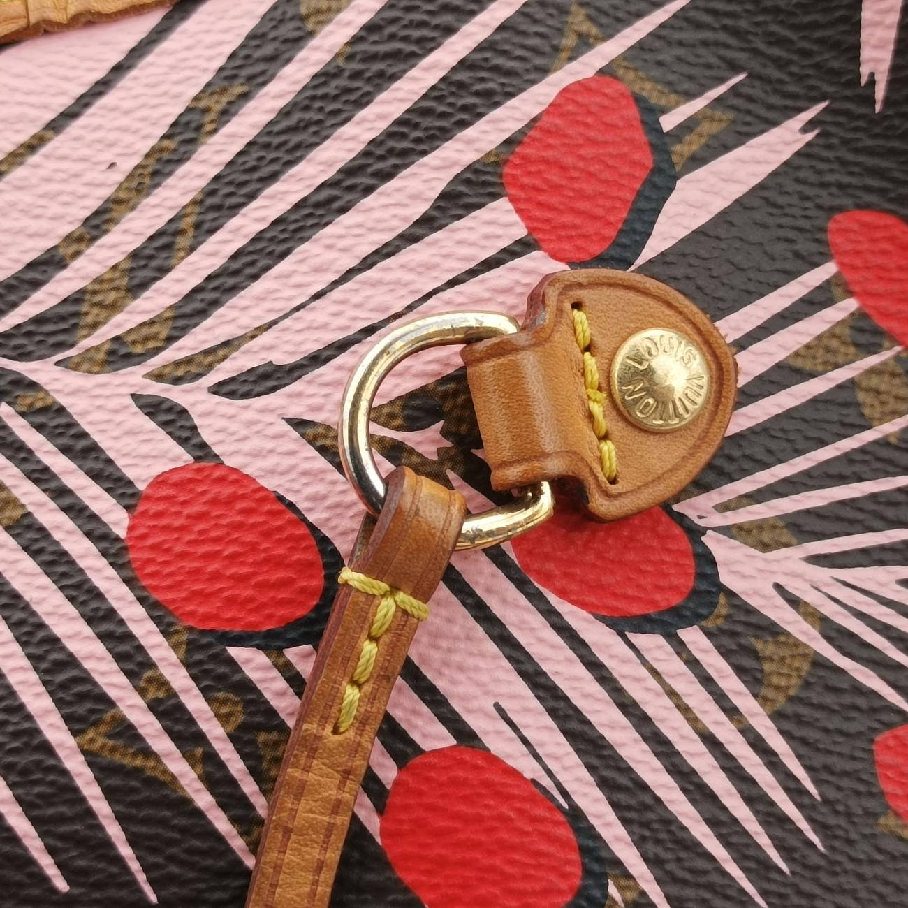 Neverfull MM Jungle DotMARRON×SUGAR PINK POPPYMonogram CanvasM41979AR0186ネヴァーフルMM ジャングルドットマロン×シュガー ピンク ポピーモノグラムキャンバスM41979AR0186