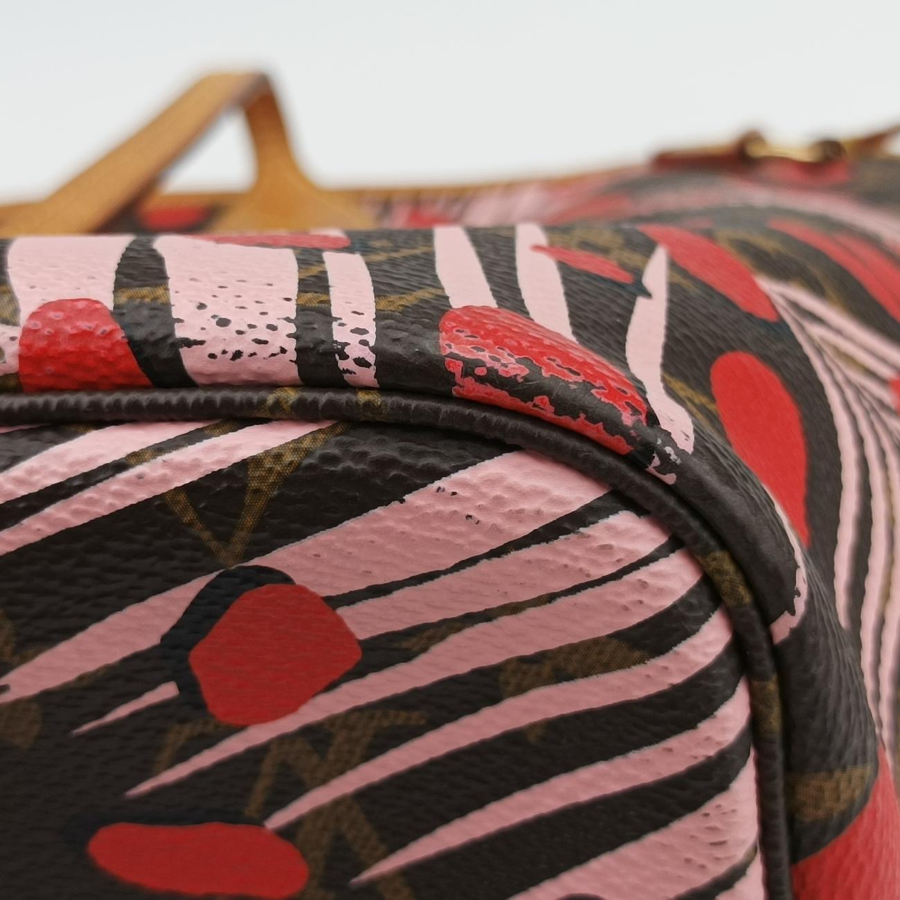 Neverfull MM Jungle DotMARRON×SUGAR PINK POPPYMonogram CanvasM41979AR0186ネヴァーフルMM ジャングルドットマロン×シュガー ピンク ポピーモノグラムキャンバスM41979AR0186