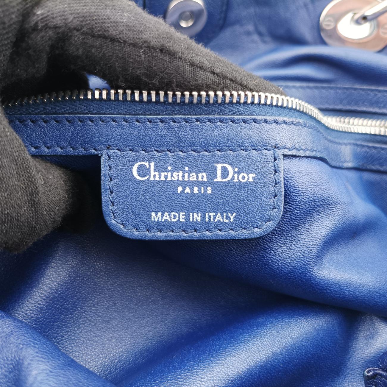 Soft Lady Dior Canage INTRECCIATO ToteBluelambskin26-MA-0098ソフト レディディオール カナージュ イントレチャート トートブルーラムスキン26-MA-0098