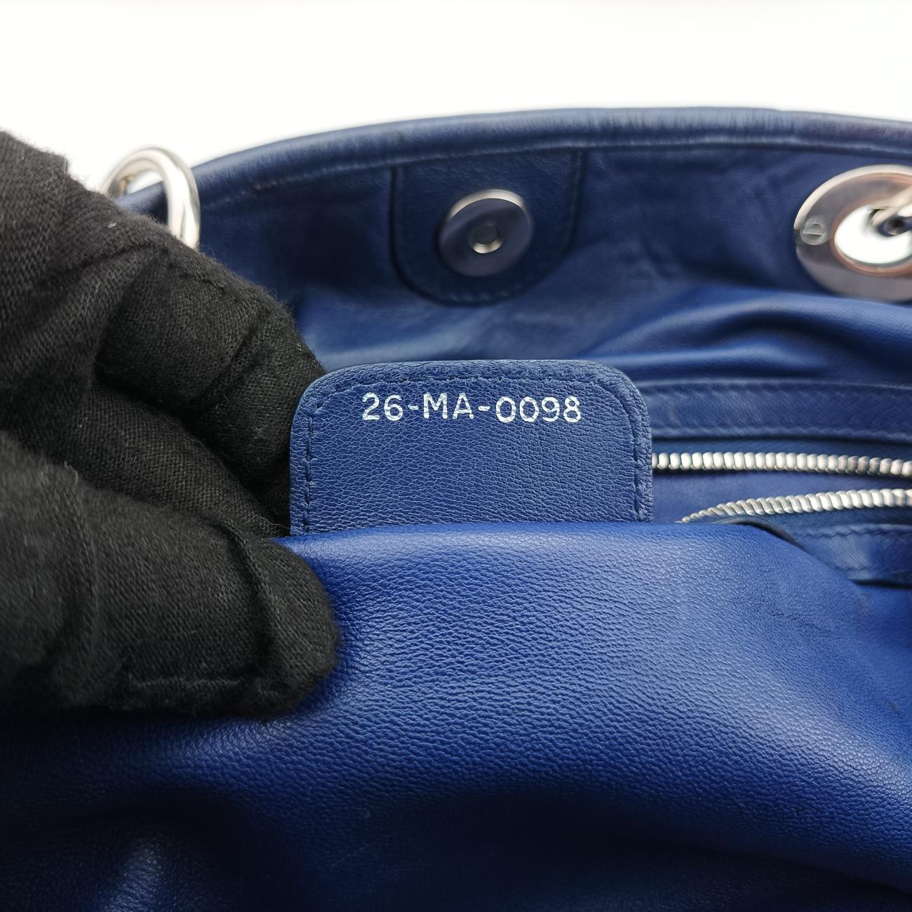 Soft Lady Dior Canage INTRECCIATO ToteBluelambskin26-MA-0098ソフト レディディオール カナージュ イントレチャート トートブルーラムスキン26-MA-0098
