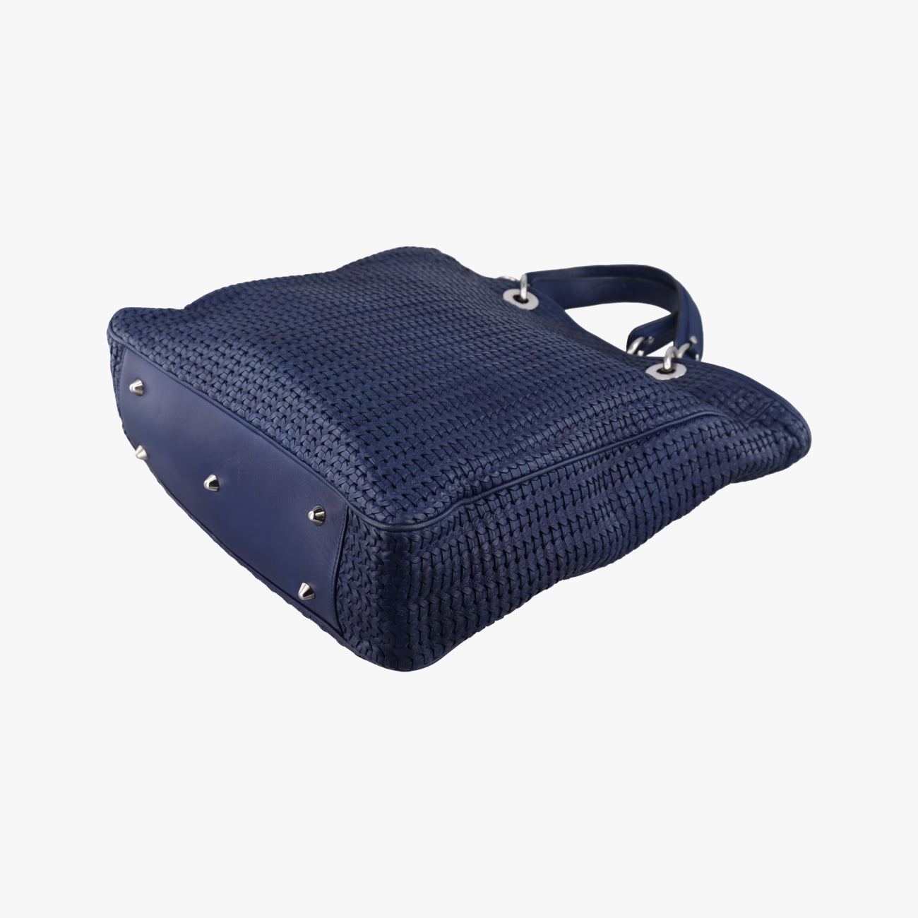 Soft Lady Dior Canage INTRECCIATO ToteBluelambskin26-MA-0098ソフト レディディオール カナージュ イントレチャート トートブルーラムスキン26-MA-0098