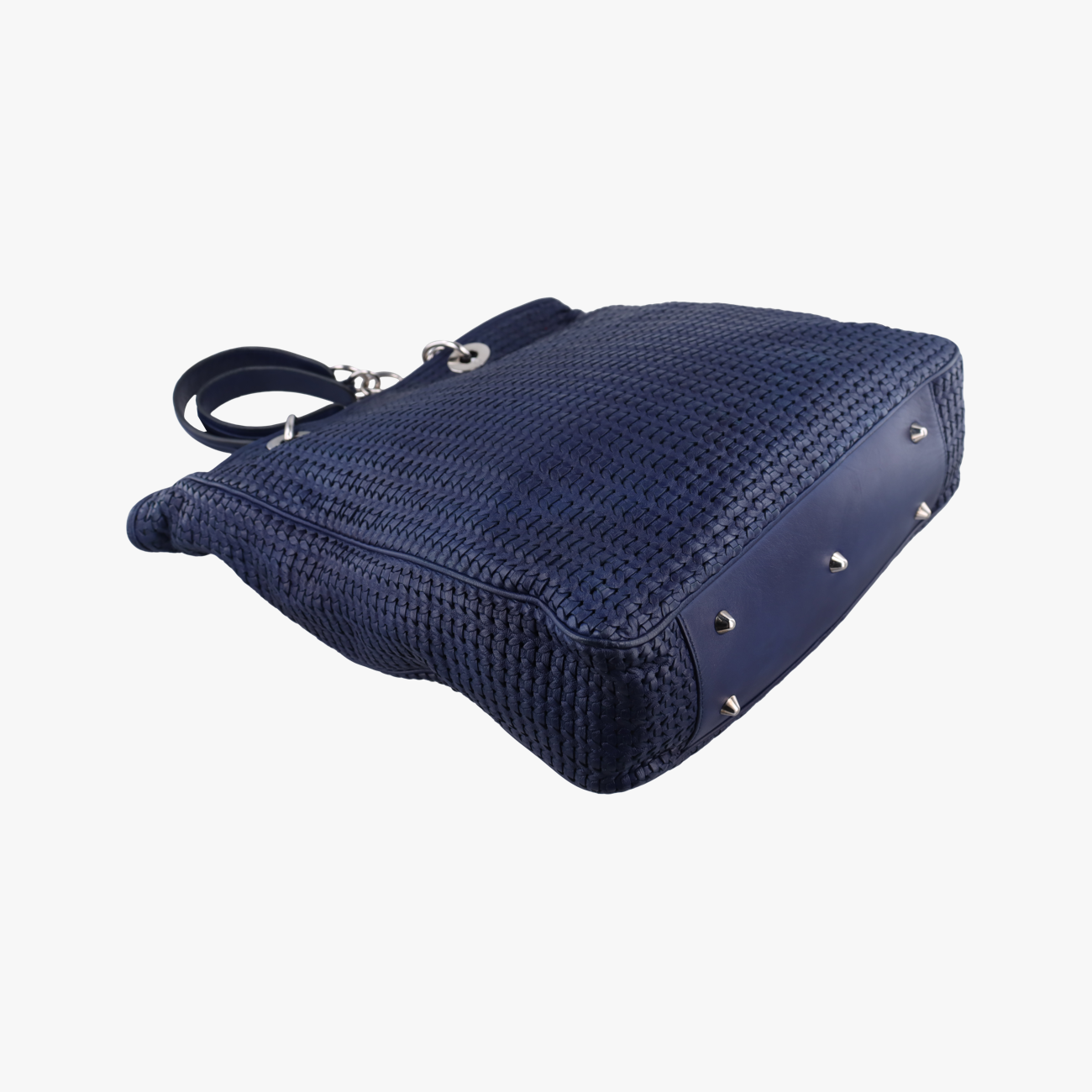 Soft Lady Dior Canage INTRECCIATO ToteBluelambskin26-MA-0098ソフト レディディオール カナージュ イントレチャート トートブルーラムスキン26-MA-0098