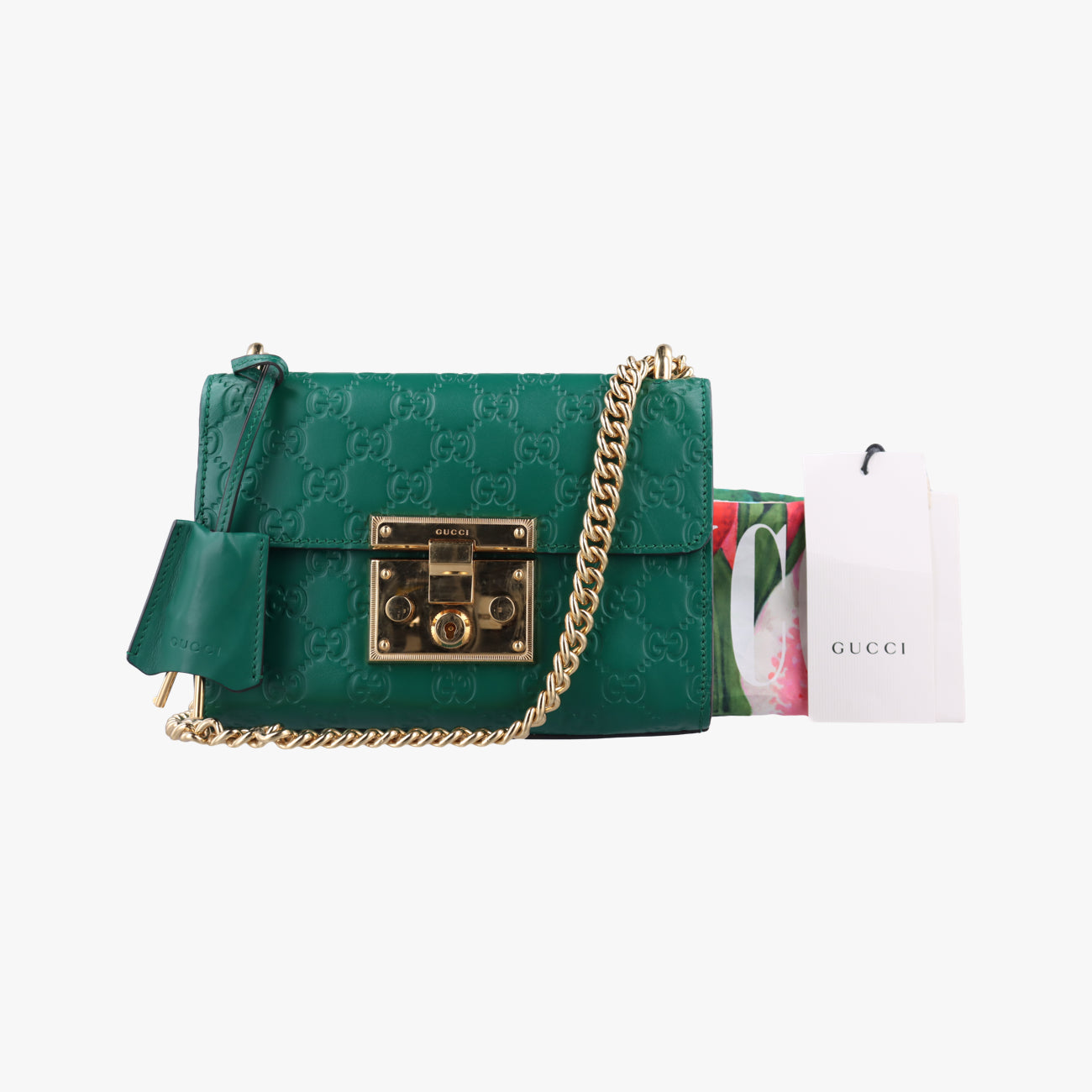 PadlockGreenLeatherH020733937パドロックグリーンレザー409487H020733937