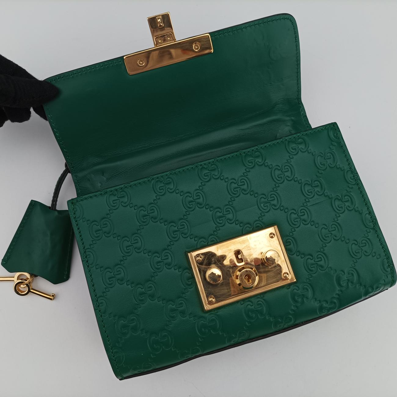 PadlockGreenLeatherH020733937パドロックグリーンレザー409487H020733937