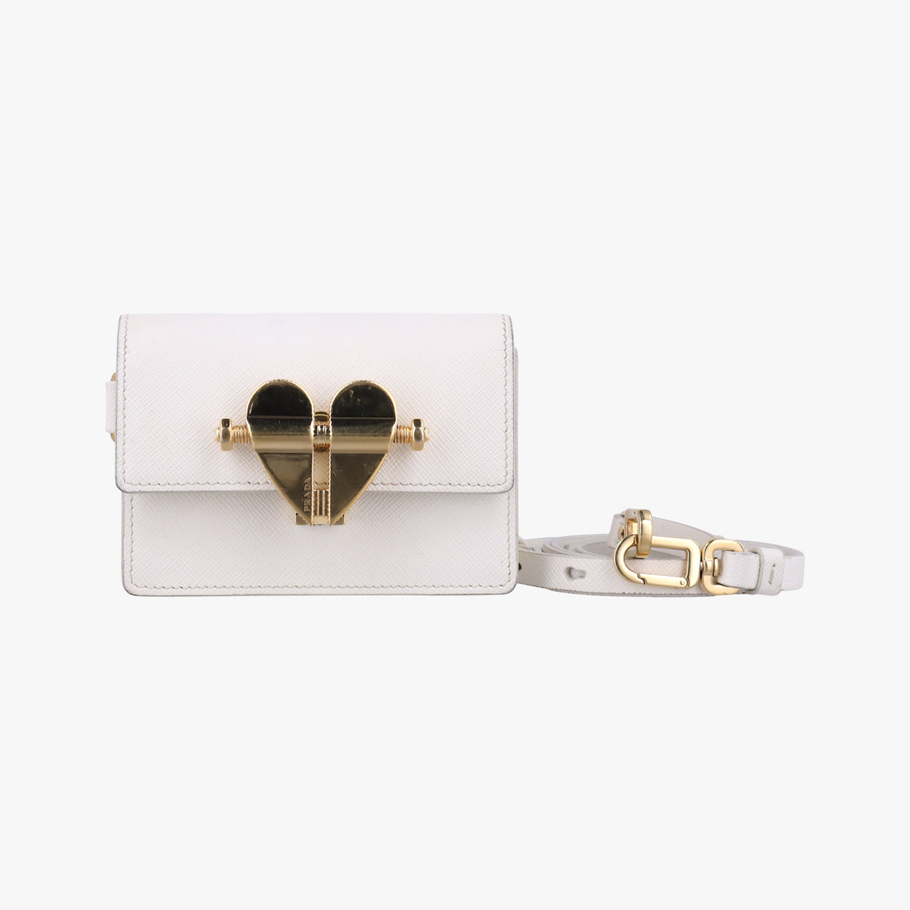 heart lockWhiteSaffiano Leather62 Bハートロックホワイトサフィアーノレザー62 B