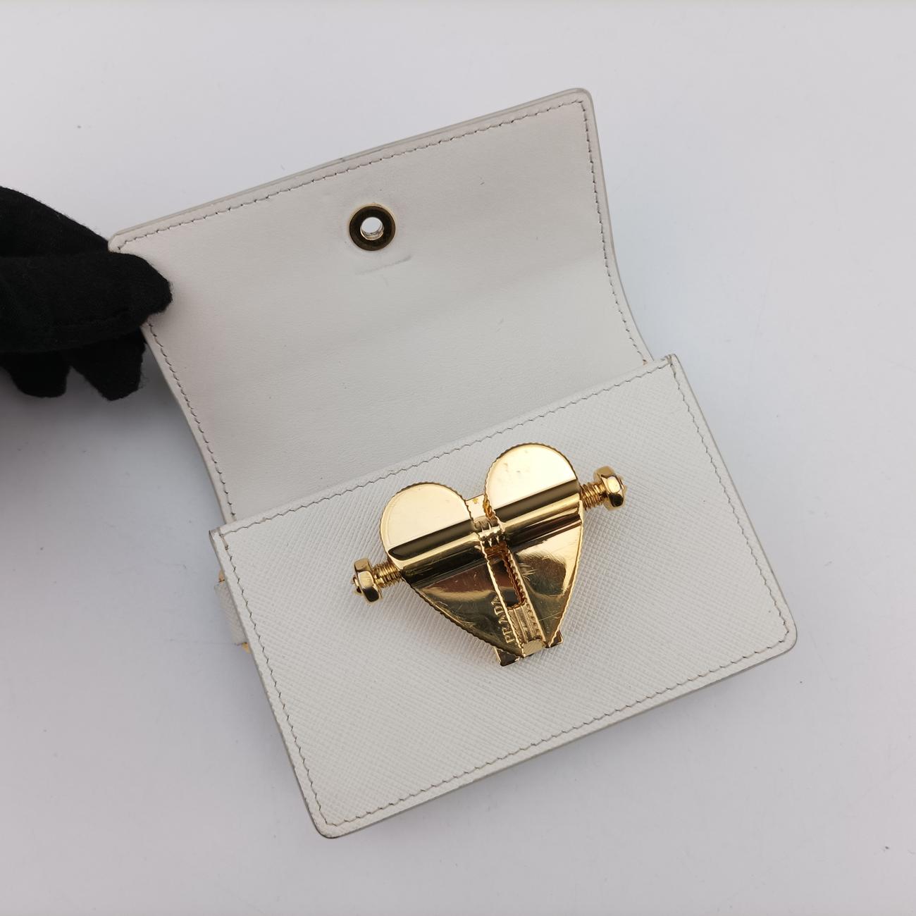heart lockWhiteSaffiano Leather62 Bハートロックホワイトサフィアーノレザー62 B