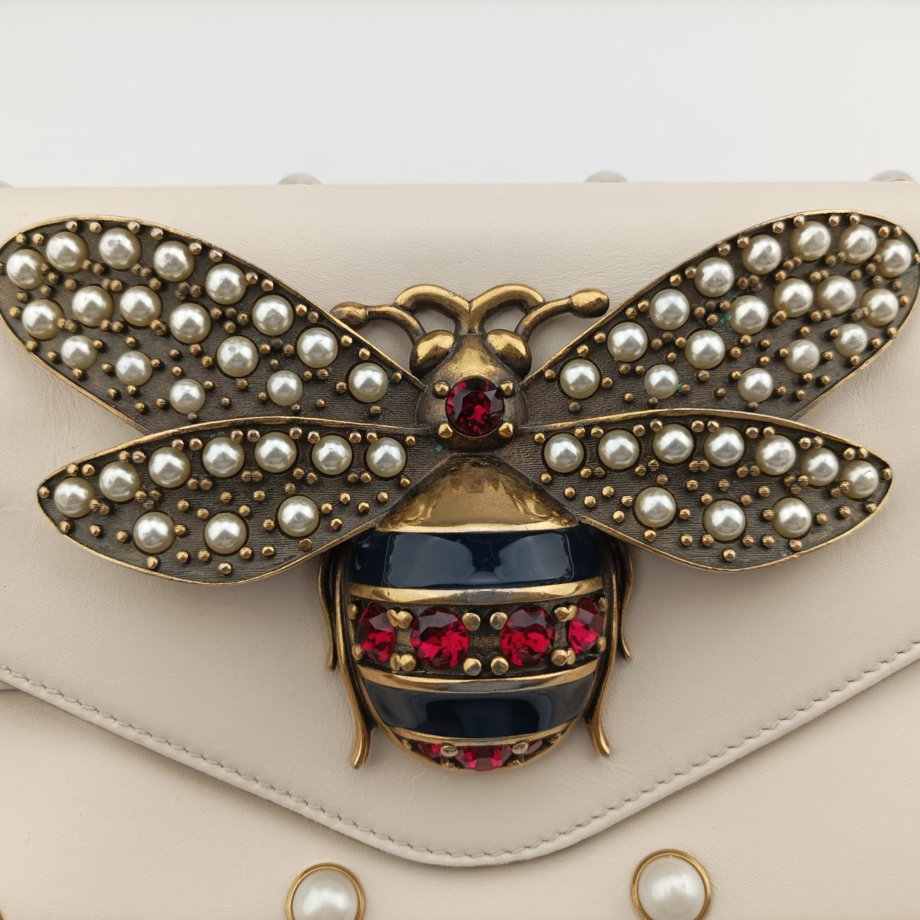 Broadway Pearl BeeWhiteLeather453778I022302051ブロードウェイ パール ビーホワイトレザー453778I022302051