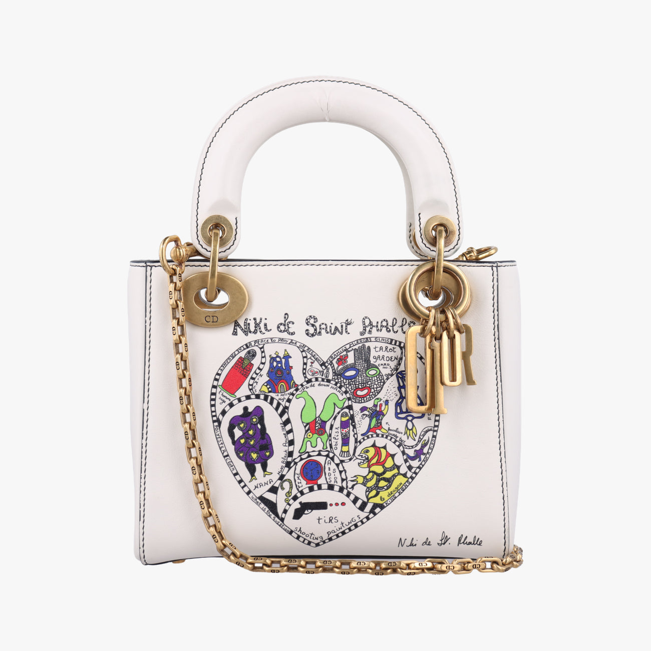Niki de Saint Phalle Lady DiorWhiteLeather04-MA-1127ニキ ドゥ サンファル レディ ディオールホワイトレザー04-MA-1127