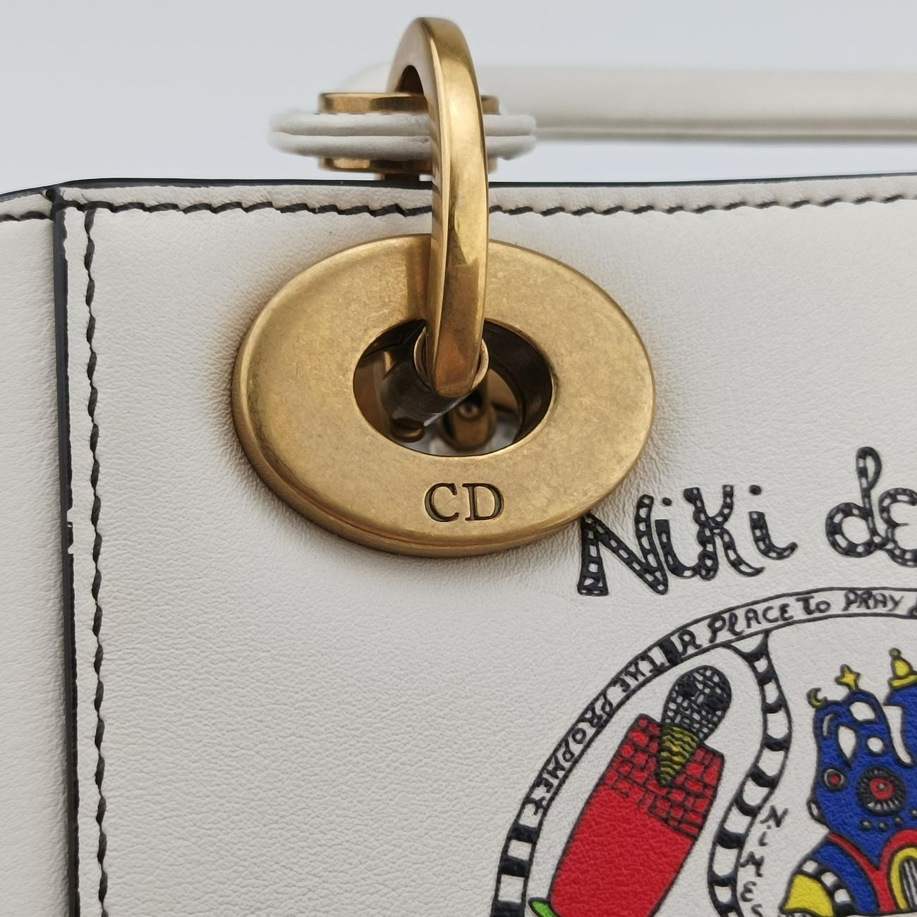 Niki de Saint Phalle Lady DiorWhiteLeather04-MA-1127ニキ ドゥ サンファル レディ ディオールホワイトレザー04-MA-1127