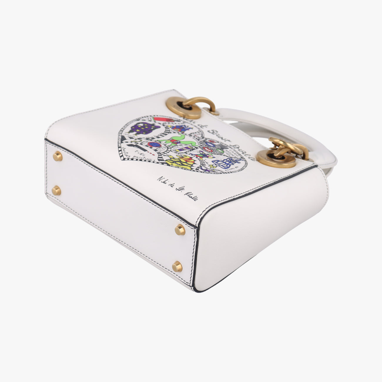 Niki de Saint Phalle Lady DiorWhiteLeather04-MA-1127ニキ ドゥ サンファル レディ ディオールホワイトレザー04-MA-1127