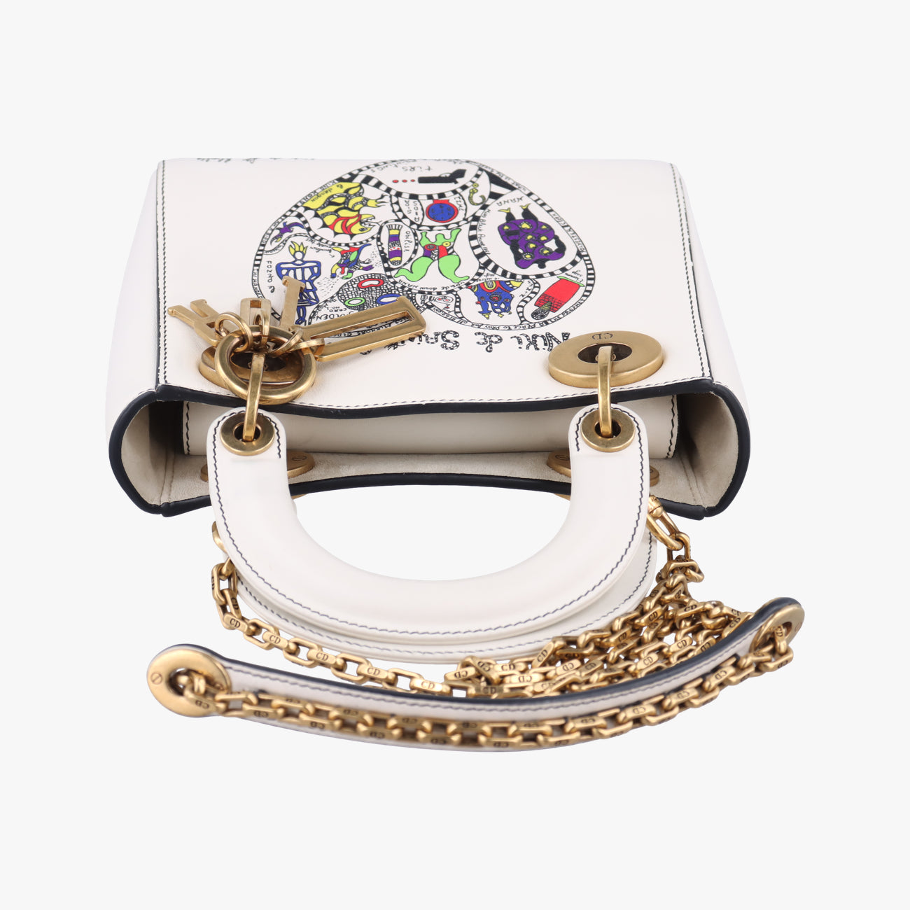 Niki de Saint Phalle Lady DiorWhiteLeather04-MA-1127ニキ ドゥ サンファル レディ ディオールホワイトレザー04-MA-1127