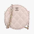 Matelasse RoundBeigecaviar skinAP105029311931マトラッセ ラウンドベージュキャビアスキンAP105029311931