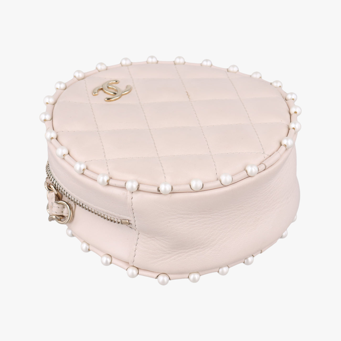 Matelasse RoundBeigecaviar skinAP105029311931マトラッセ ラウンドベージュキャビアスキンAP105029311931
