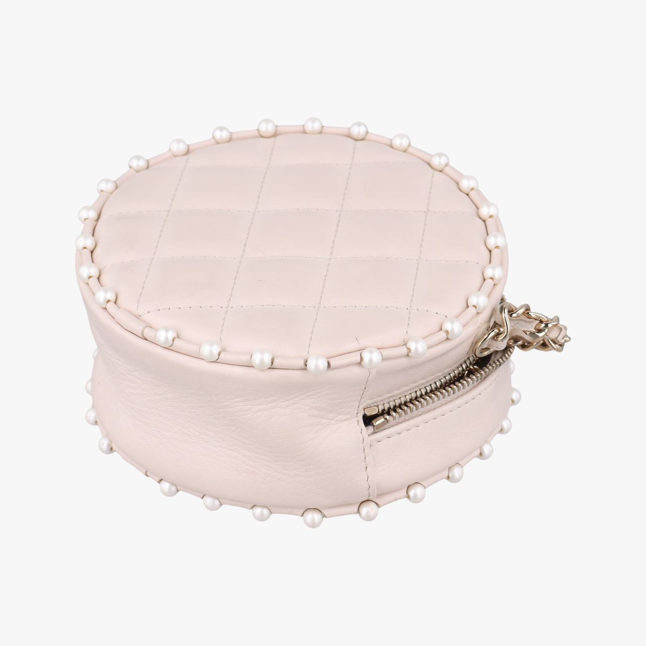 Matelasse RoundBeigecaviar skinAP105029311931マトラッセ ラウンドベージュキャビアスキンAP105029311931