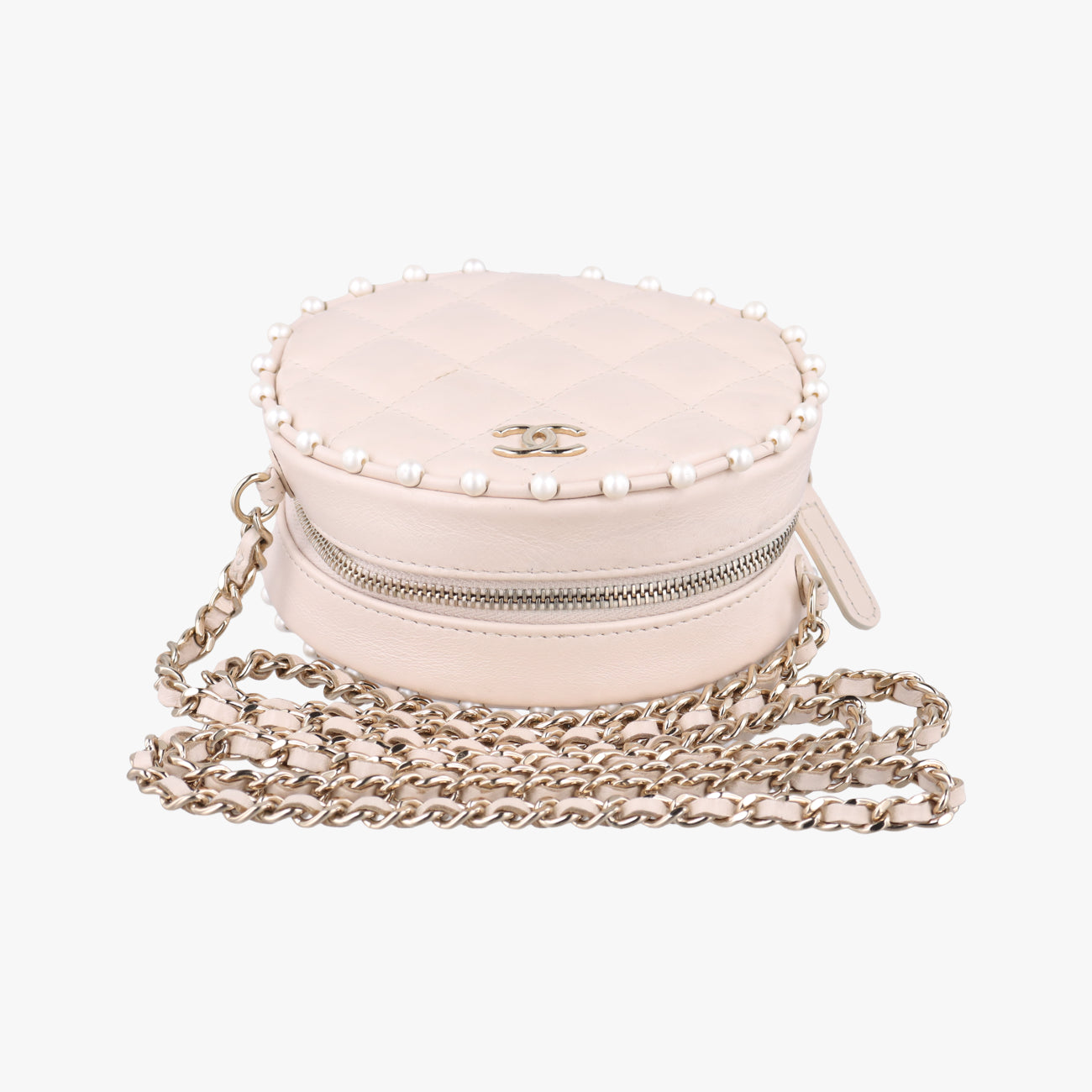 Matelasse RoundBeigecaviar skinAP105029311931マトラッセ ラウンドベージュキャビアスキンAP105029311931